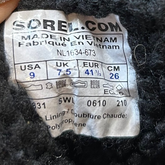 Sorel Black Winter Snow Boots Women's Tivoli Tweed Valentine/Winter Houndstooth - Picture 8 of 9